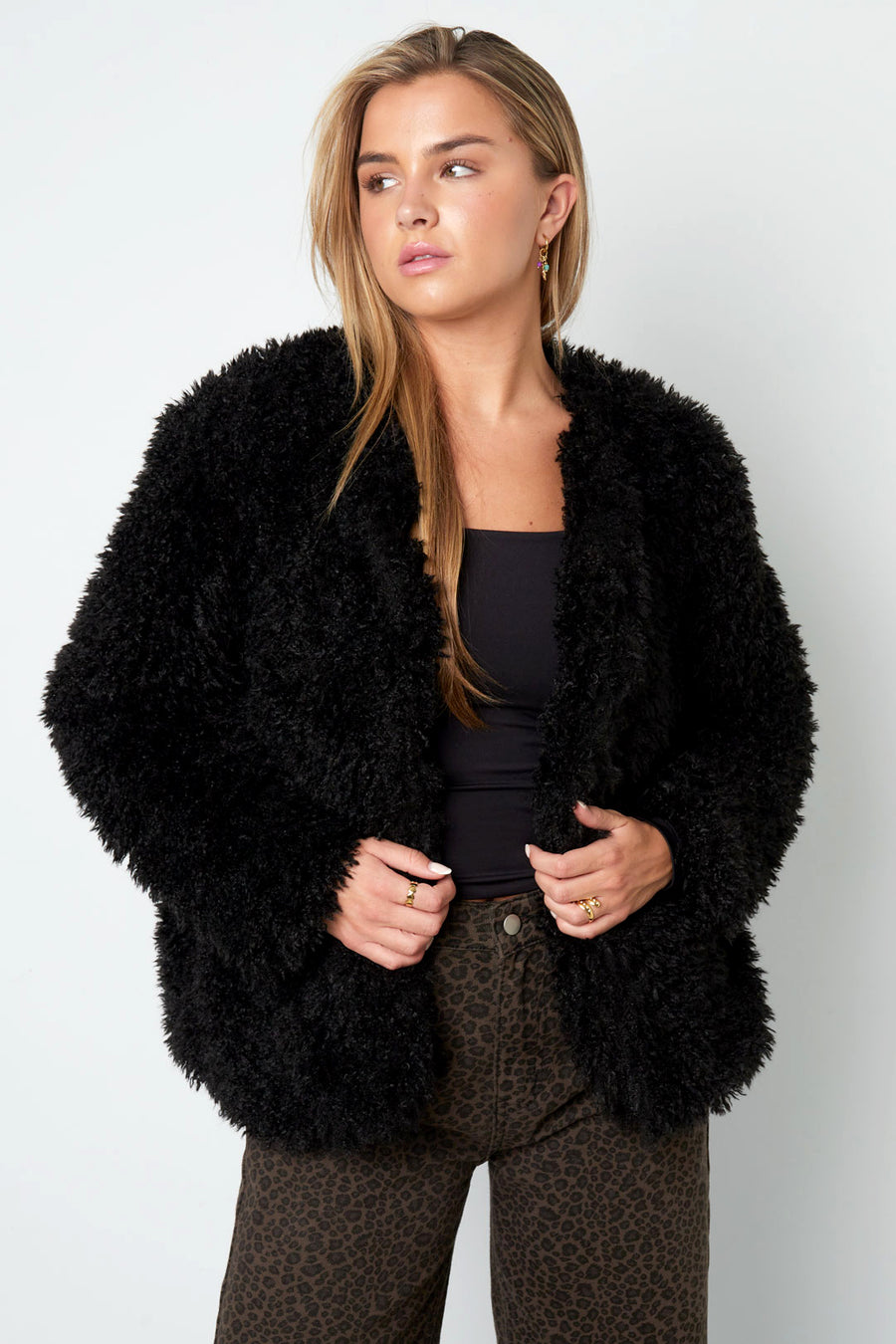 Elegant Woven Polyester Jacket for Fall/Winter