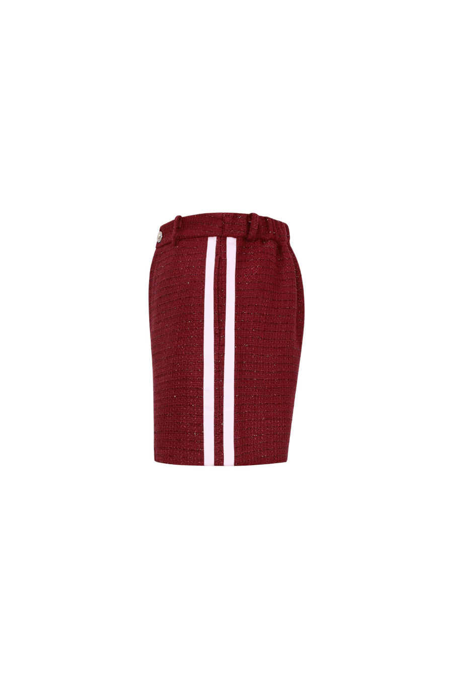 Elegant Plaid Shorts for Fall/Winter in Wine Red and Black