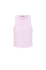 Chic Spring/Summer Sleeveless Knit Top in Baby Blue, Dark Khaki & Light Purple