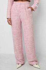Elegant Checkered Straight Pants for Fall/Winter