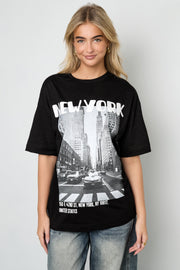 Midnight Skyline Oversized T-Shirt - ByFTE