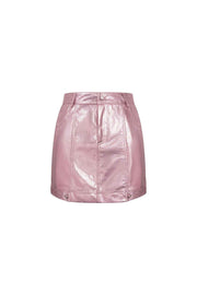 Leather Look Mini Rok – Glossy Fit