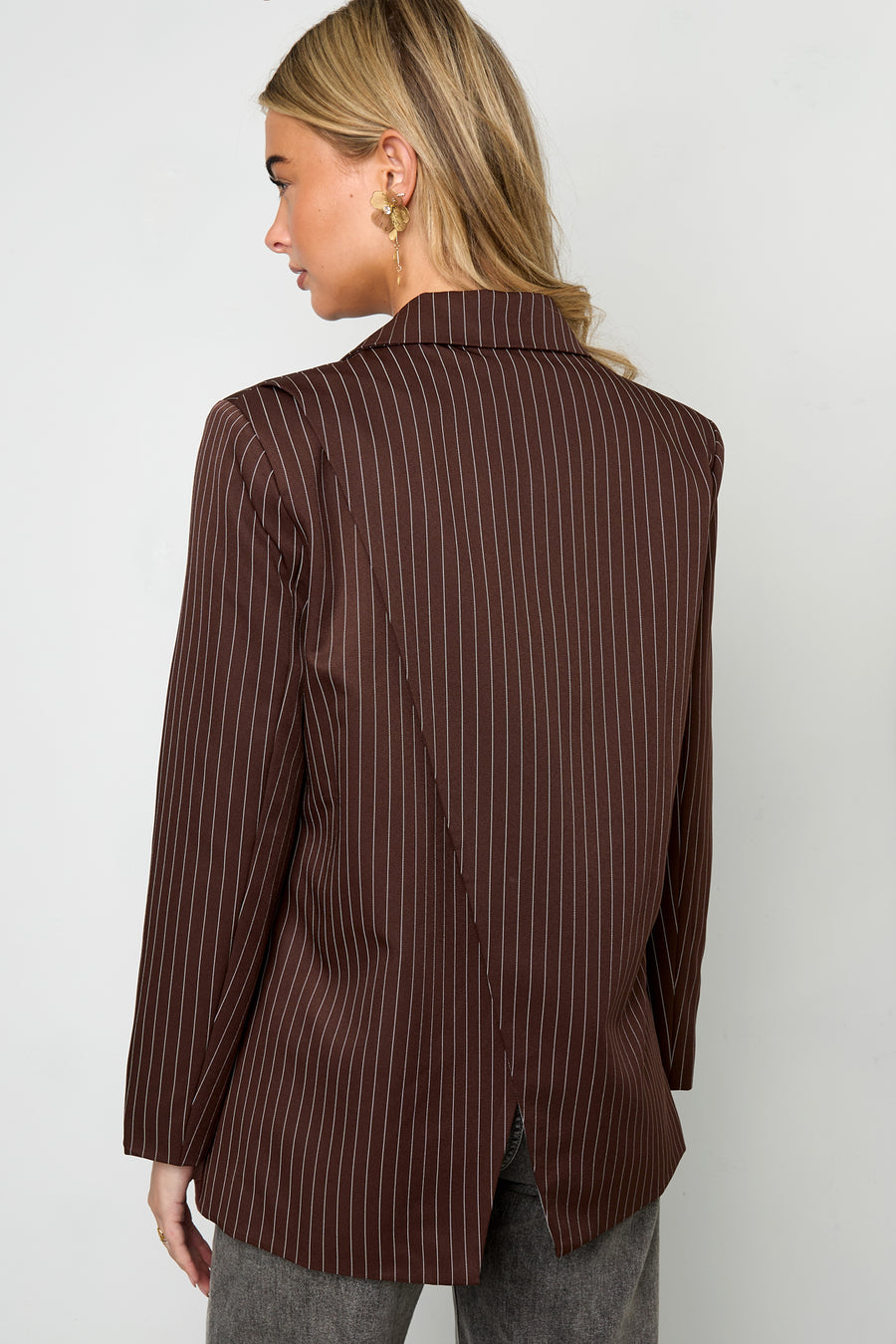 Elegant Striped Ladies' Suit Set for Fall/Winter