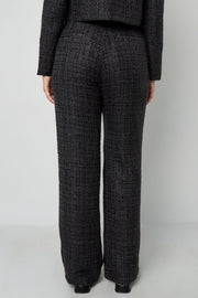 Elegant Checkered Straight Pants for Fall/Winter