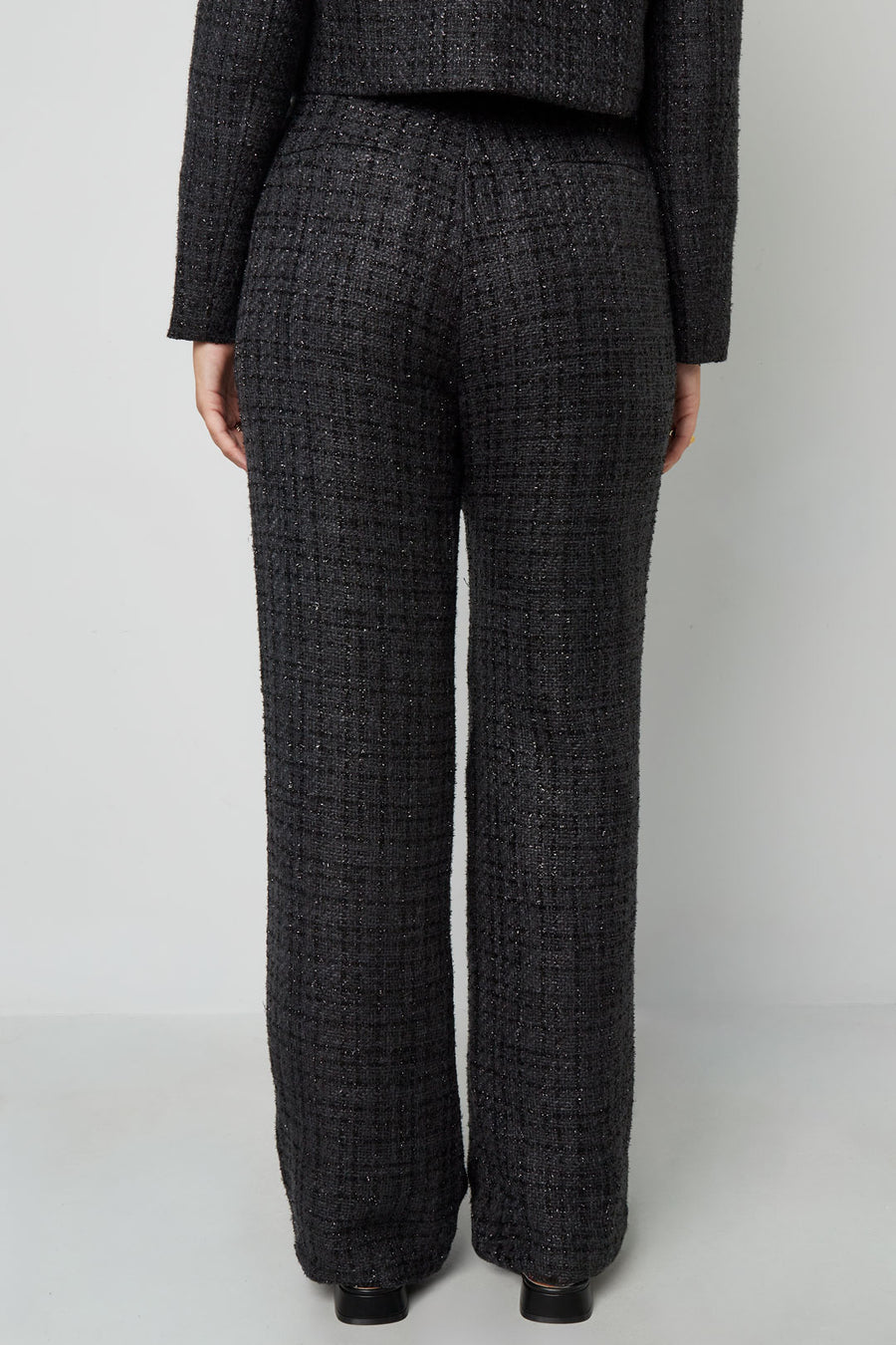 Elegant Checkered Straight Pants for Fall/Winter