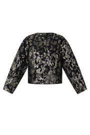 Elegant Floral Woven Jacket for Fall/Winter