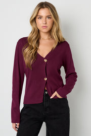 Elegant Viscose Knit Cardigan for Fall/Winter