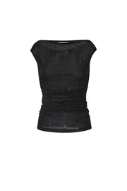 Elegant Sheer Pink Sleeveless Top for Spring/Summer