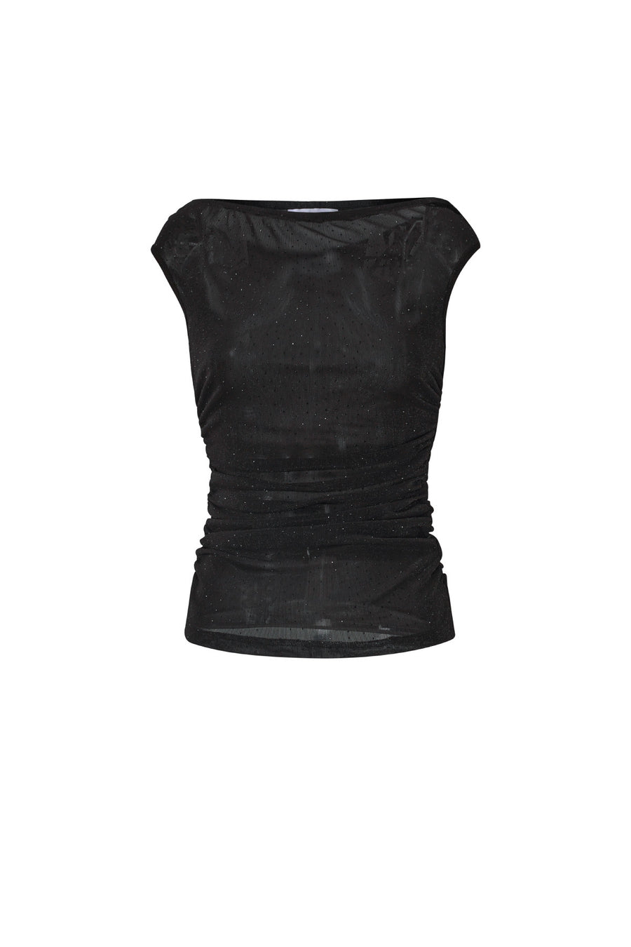 Elegant Sheer Pink Sleeveless Top for Spring/Summer
