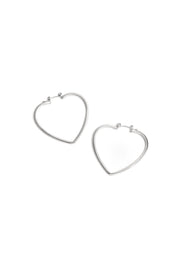 Minimalistische hart creolen