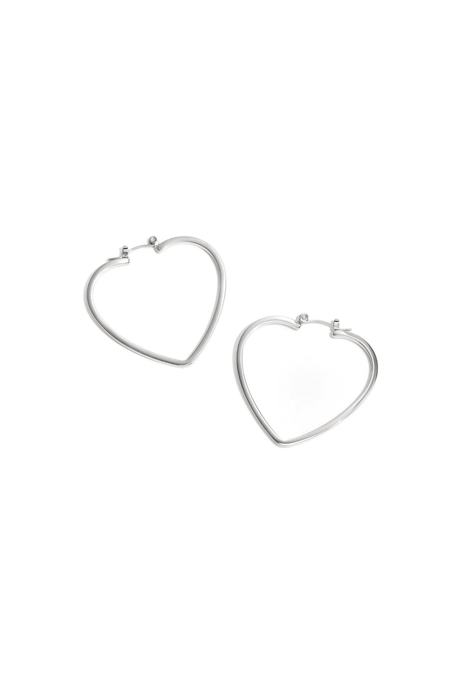 Minimalistische hart creolen