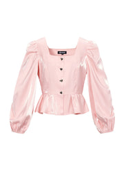 Elegant Pink & Off-White 2-Piece Woven Set for Spring/Summer