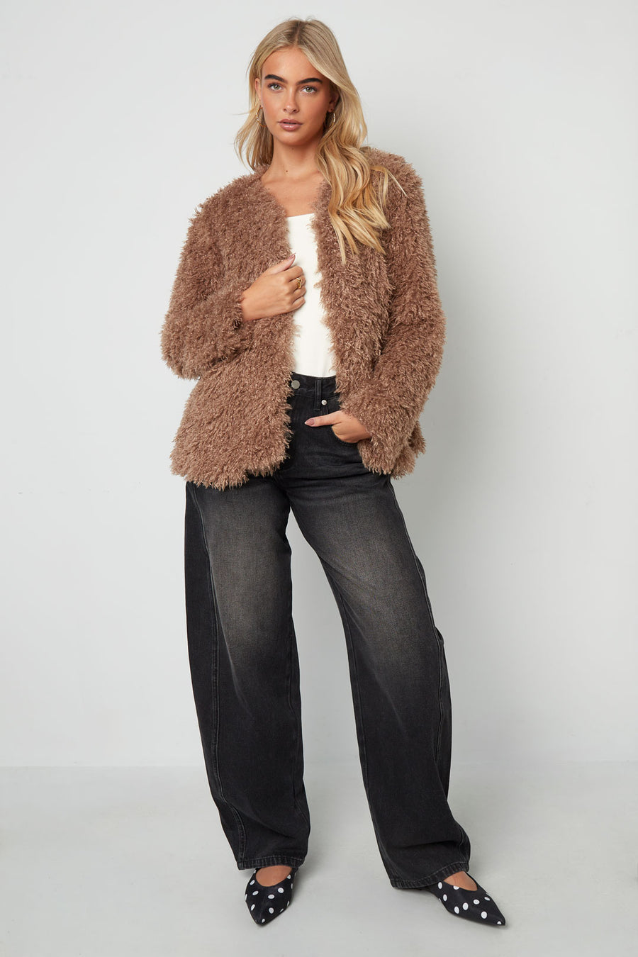 Elegant Woven Polyester Jacket for Fall/Winter