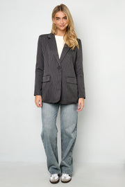 Elegant Striped Ladies' Suit Set for Fall/Winter