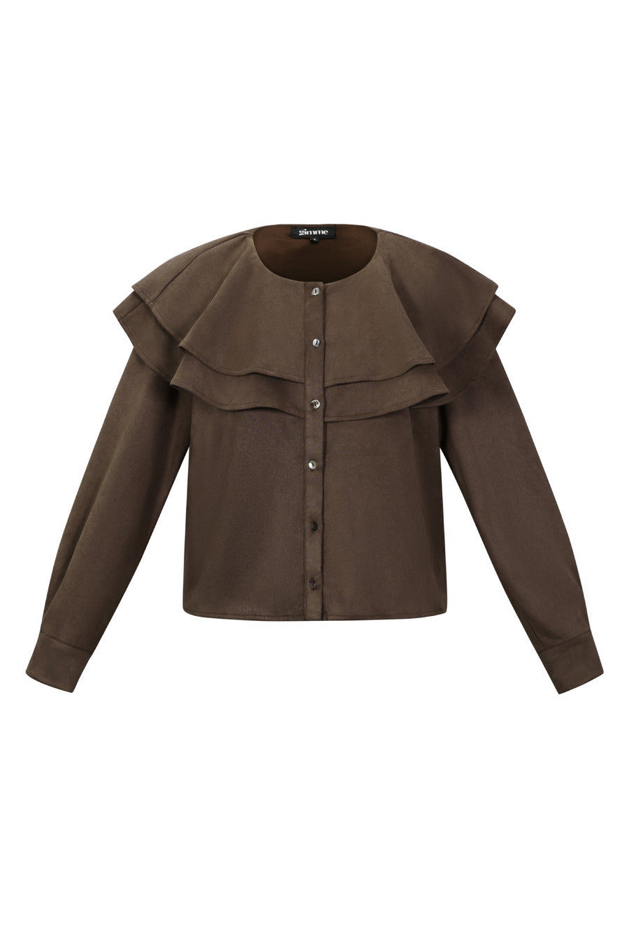 Elegant Ruffle Trim Blouse for Fall/Winter