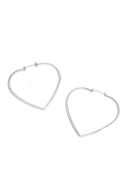 Minimalistische hart creolen