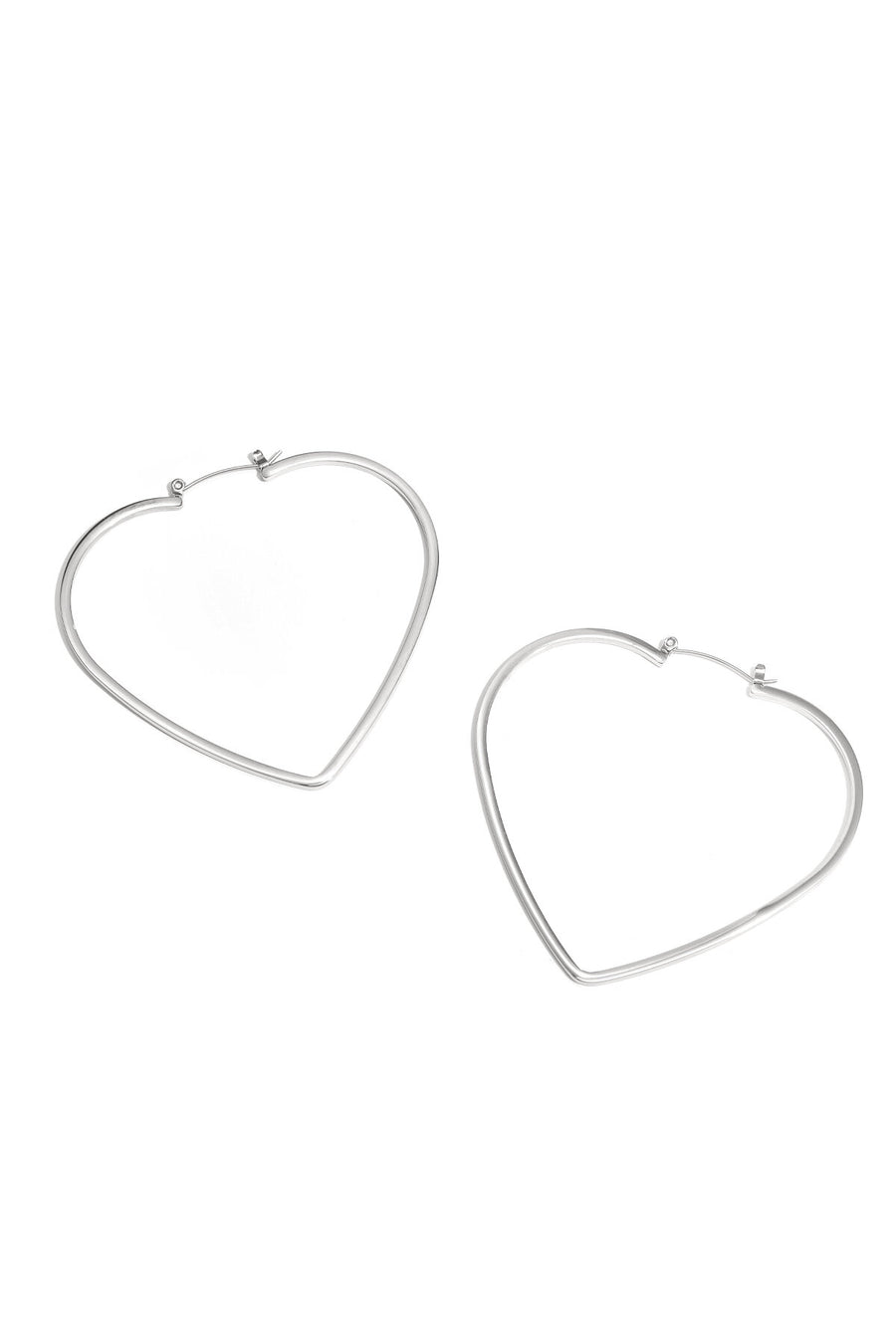 Minimalistische hart creolen
