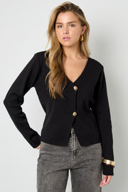 Elegant Viscose Knit Cardigan for Fall/Winter