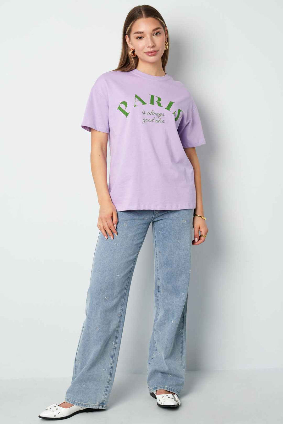 Wide Leg Hartjes Jeans