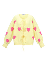 Cute Heart Knit Cardigan for Spring/Summer