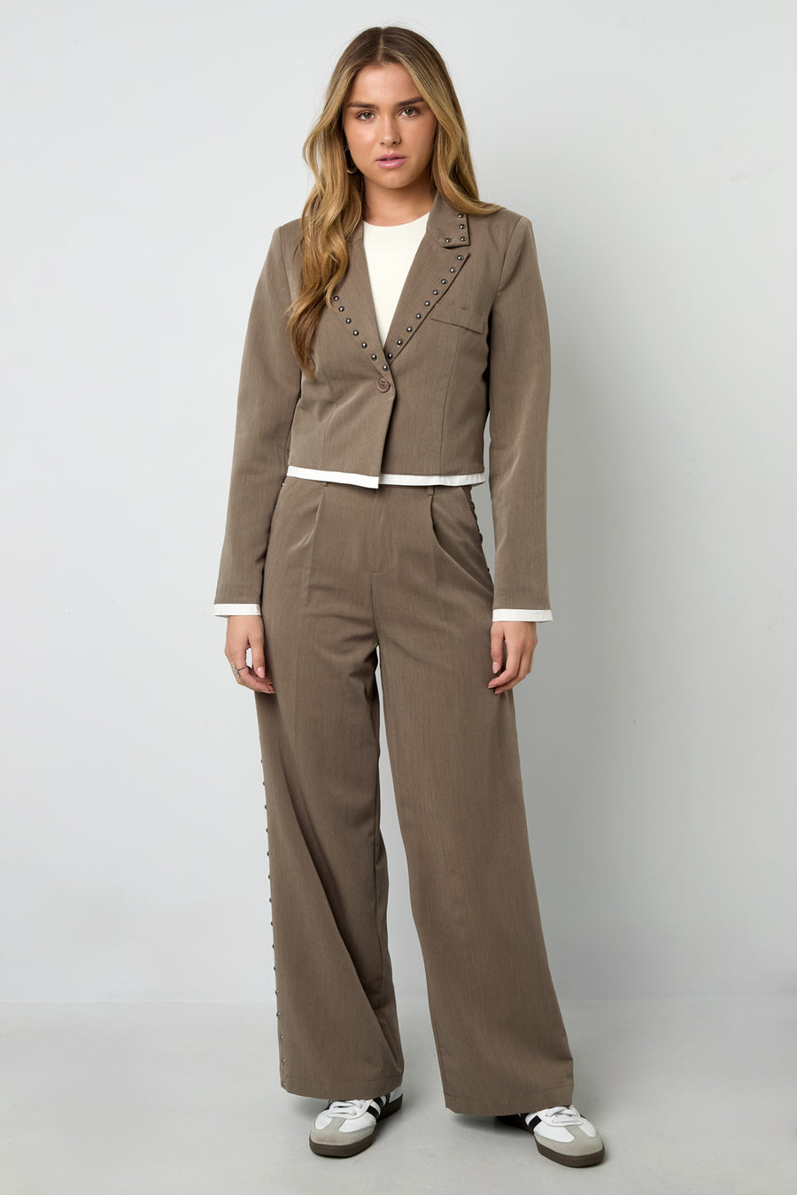Elegant Wide Leg Pants for Women - All Fit, Mid Waist