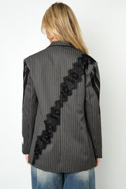 Elegant Striped Ladies' Suit Set for Fall/Winter