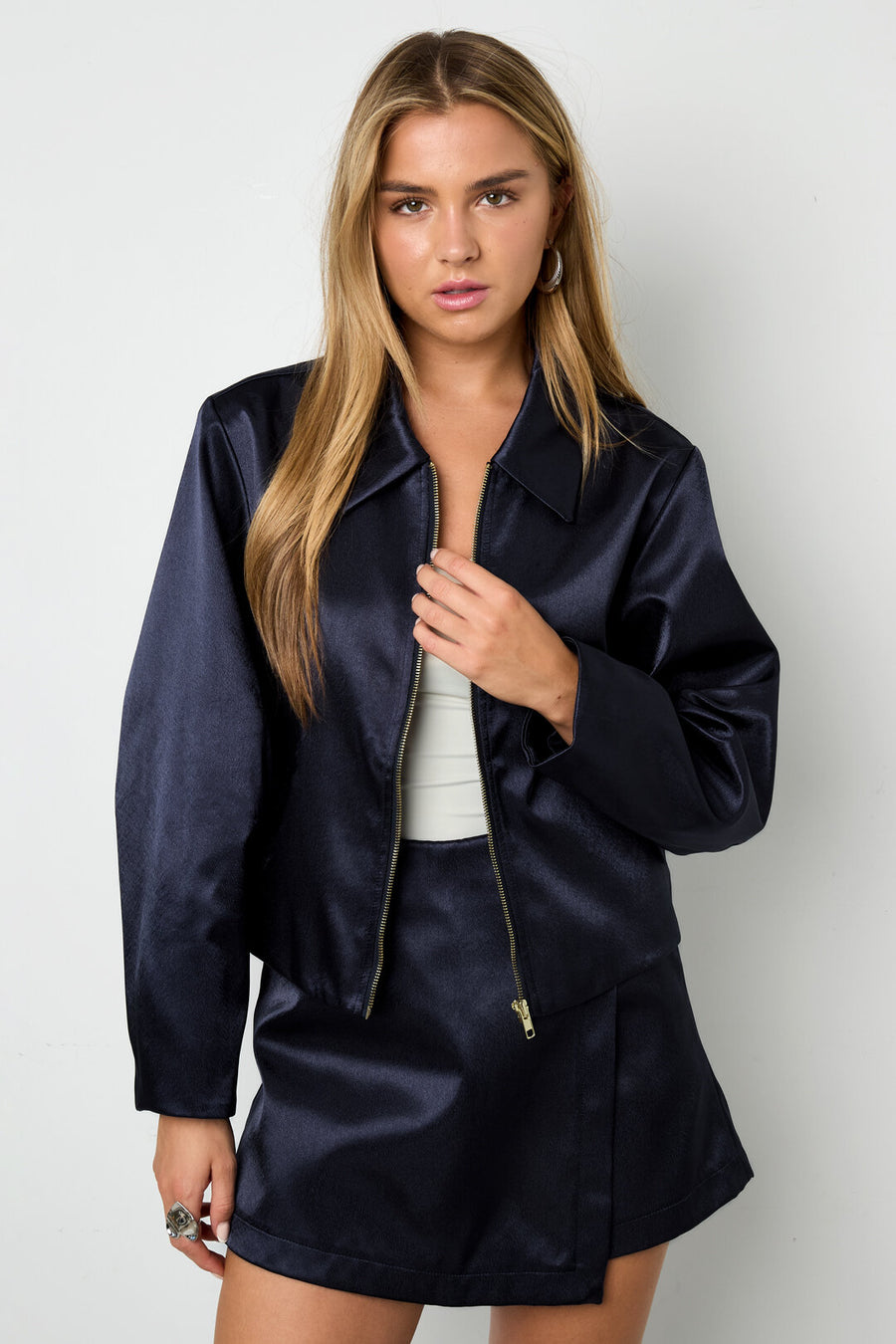 Paris After Dark Satin Bomber Jacket - ByFTE