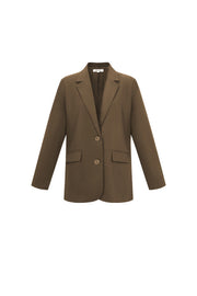 Elegant Ladies' Suit Set in Grey & Coffee Brown for Fall/Winter